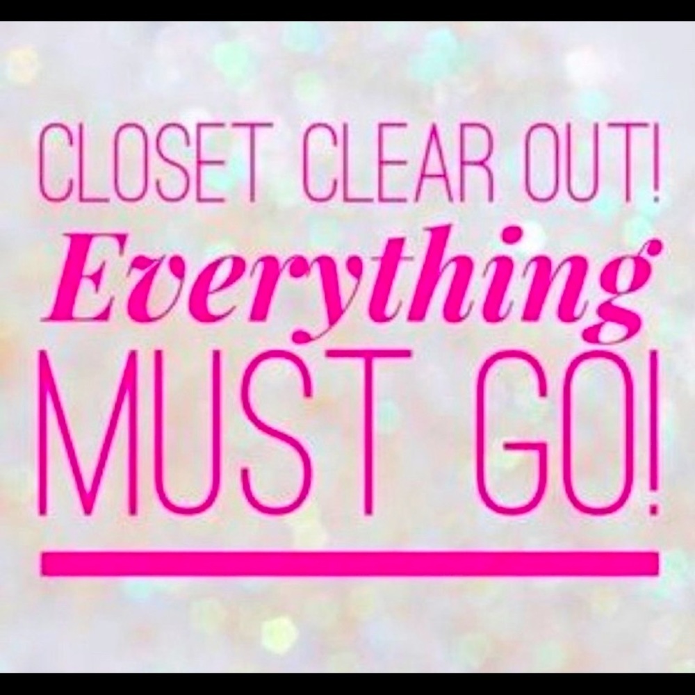 Entire closet clear out!!!! Please put all of your offers in….I have to clean